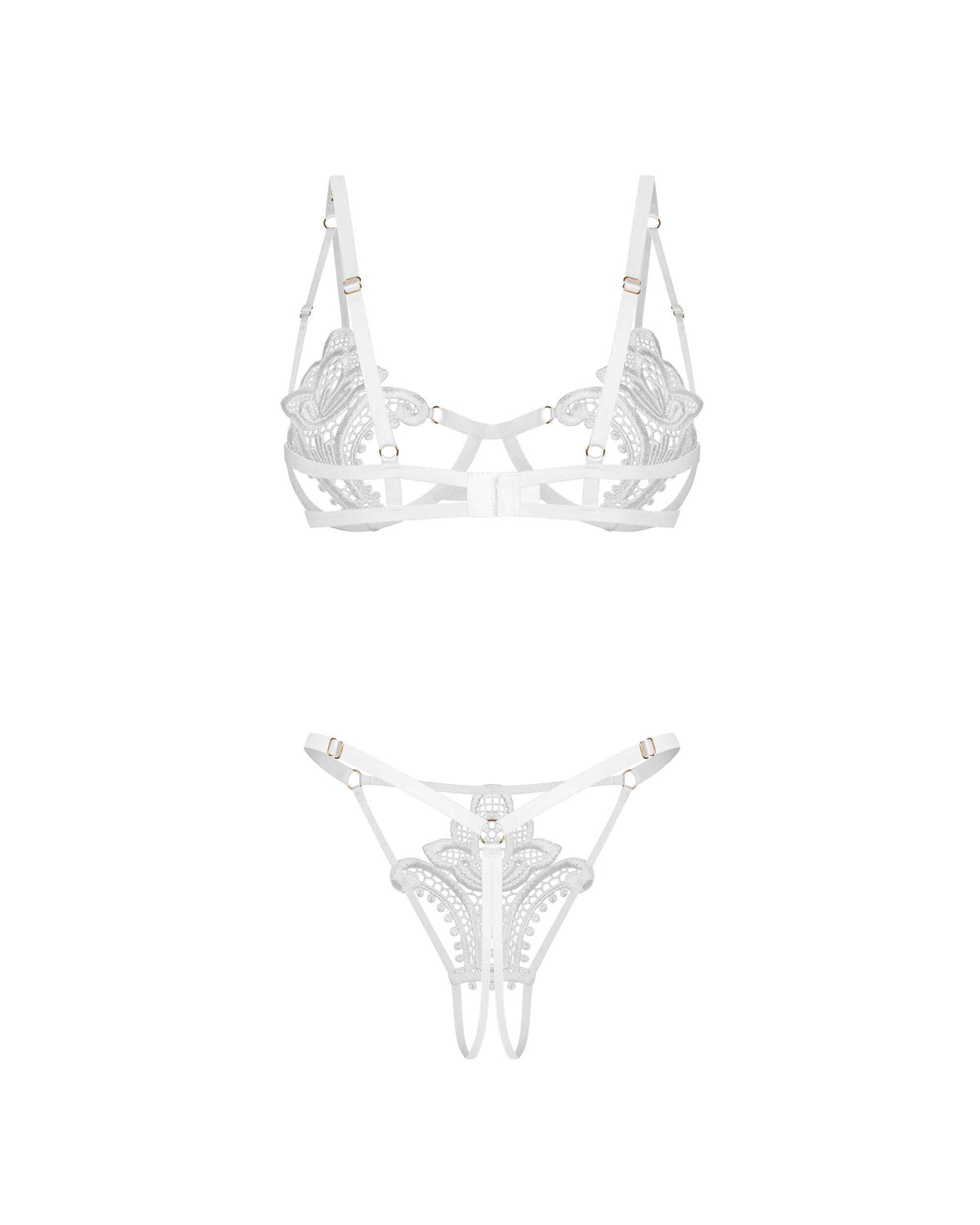 Luise Sublim ensemble ouvert 2 pièces – Blanc – Obsessive – vue 5