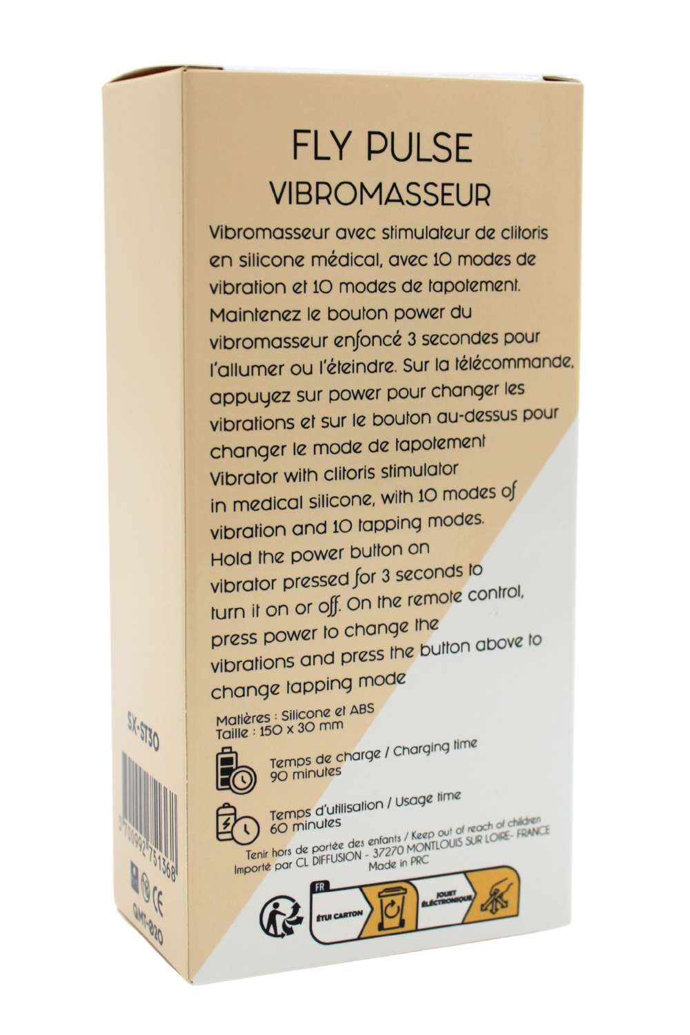 Vibromasseur FLY PULSE Papillon à Double Action Télécommandé – Coeur Ardent – vue 7