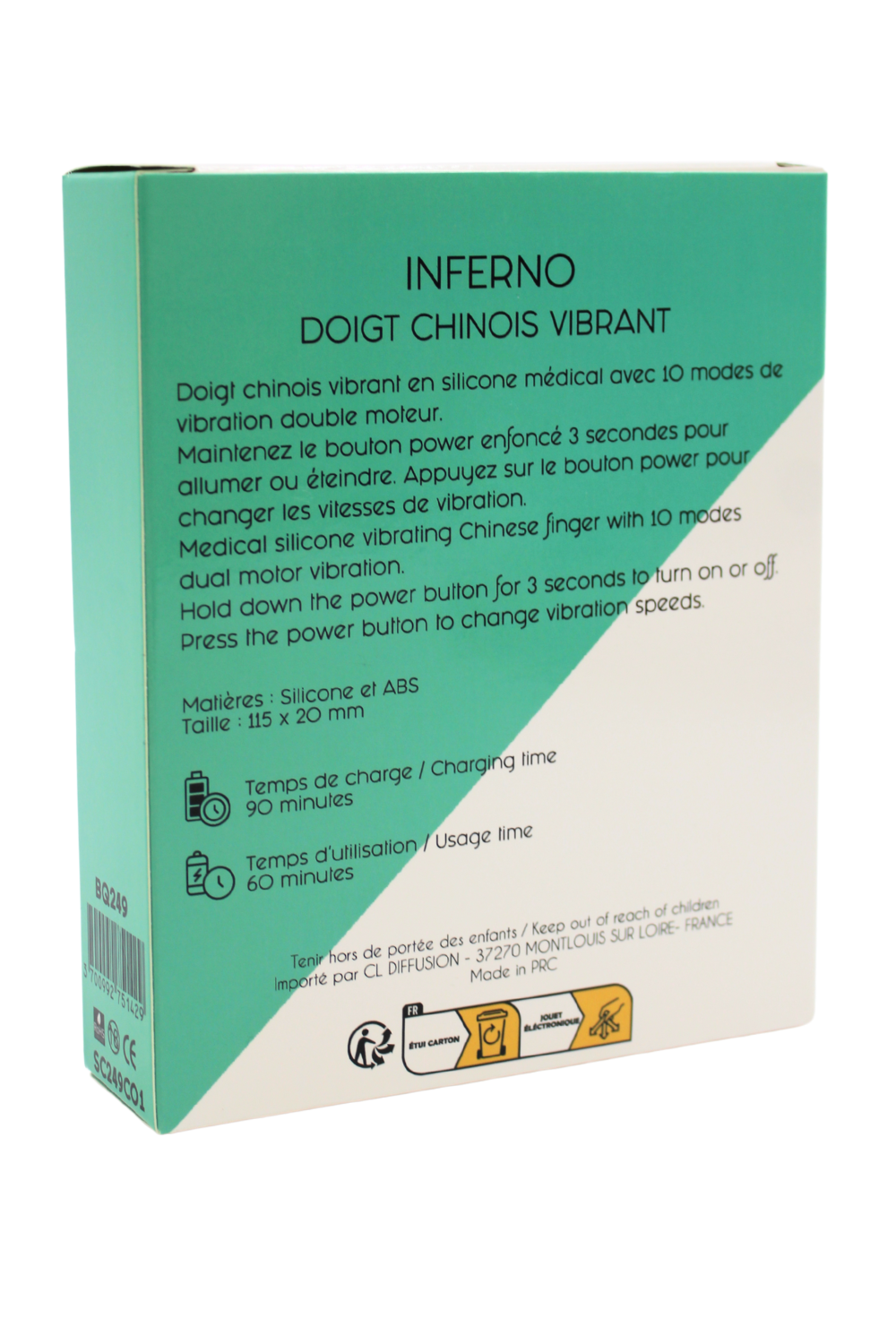 Doigt Vibrant à Double Moteur INFERNO – Coeur Ardent – vue 7