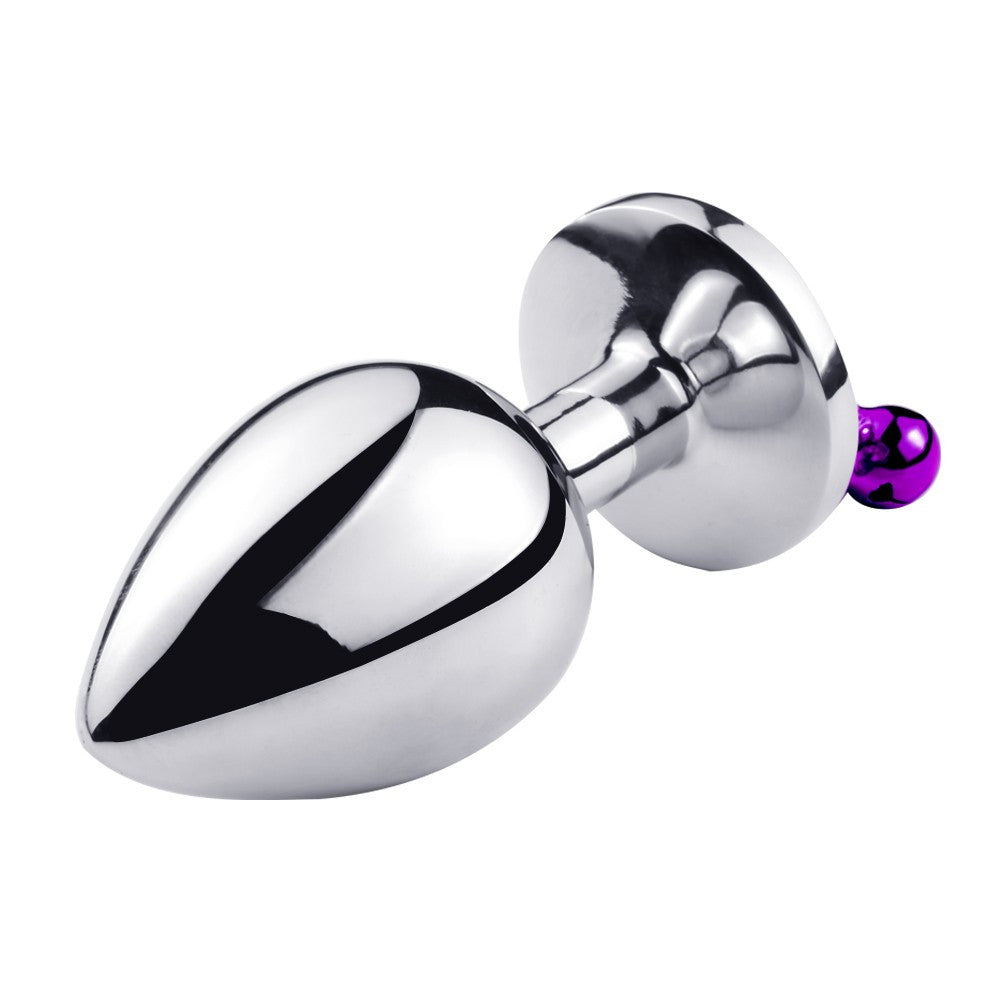 Plug bijou aluminium violet avec clochettes Taille S JINGLE – Coeur Ardent – vue 7