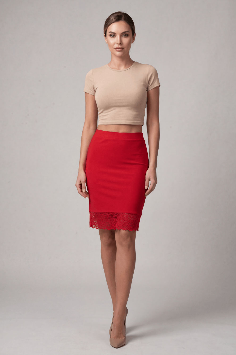 Jupe longue rouge Maria – Be lily Mode – vue 9