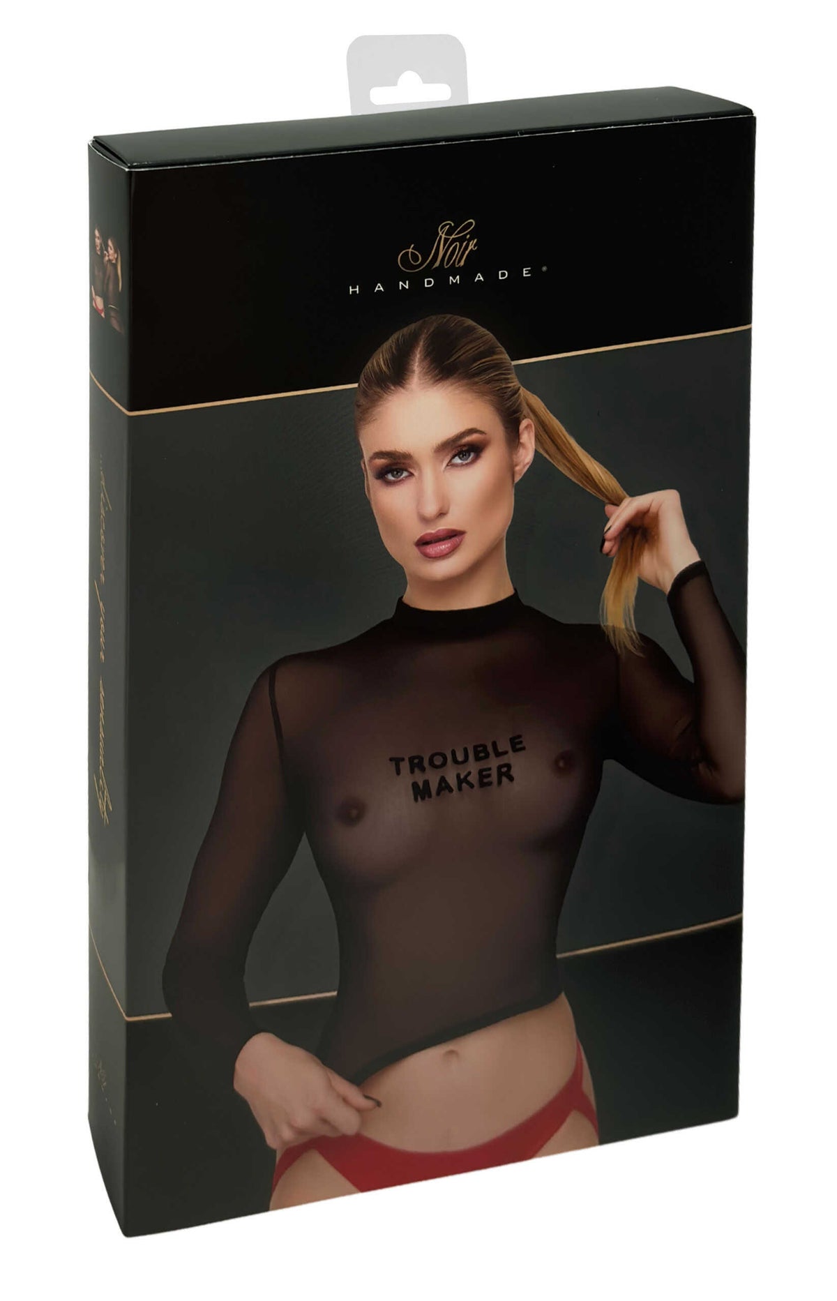F389 Top transparent noir – Noir Handmade – vue 8