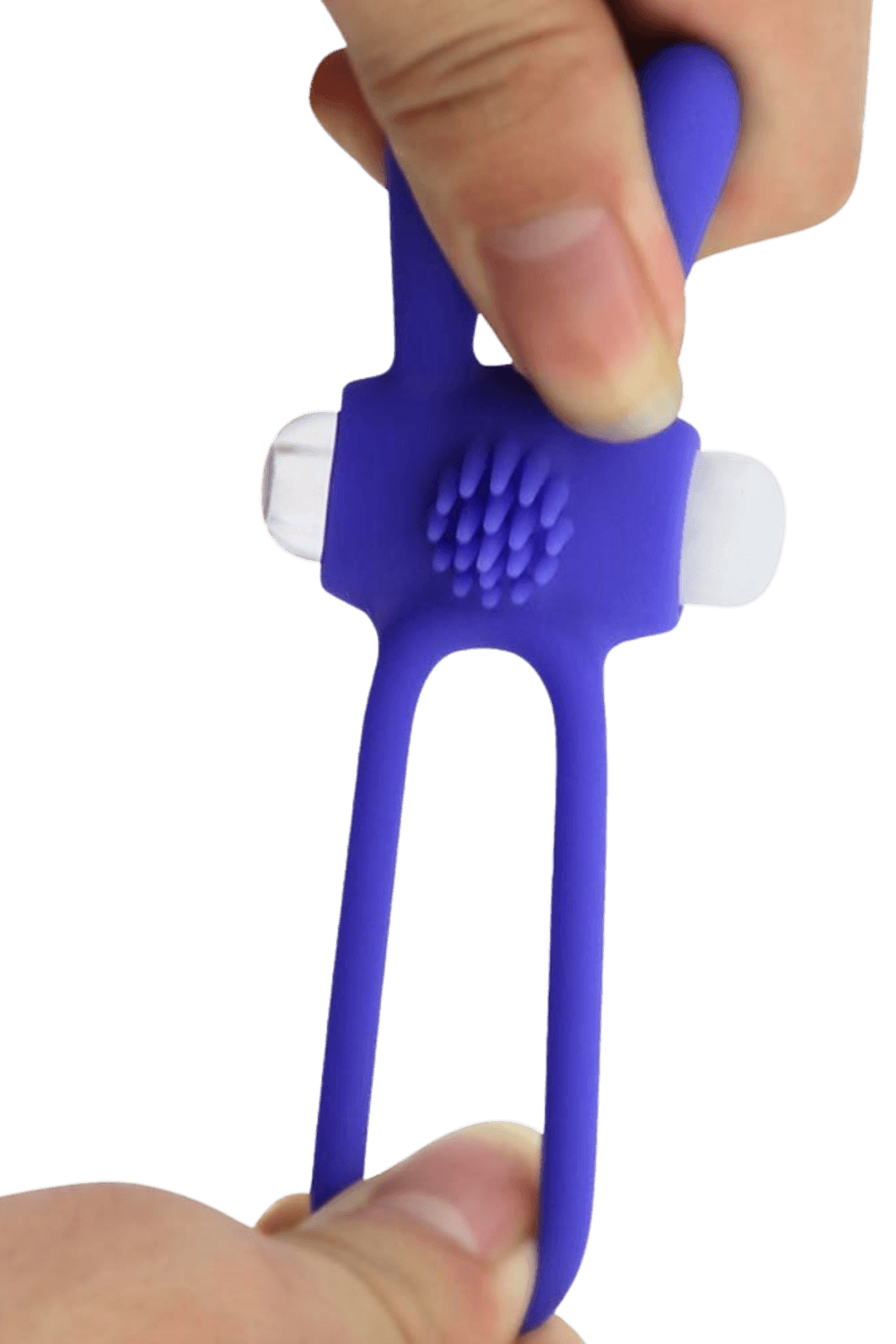 Anneau Vibrant Rabbit Bleu Silicone 1 dosette de lubrifiant — Pocket Pleasure – Pocket Pleasure – vue 6