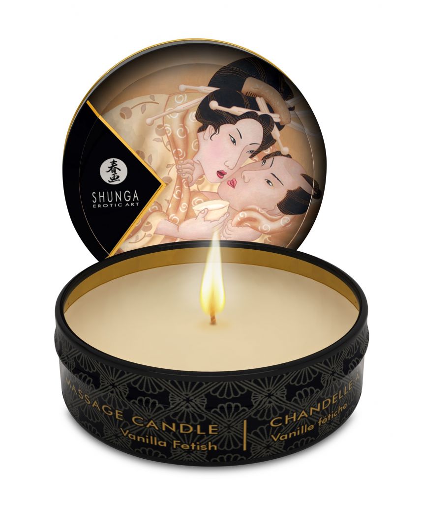 Mini bougie de massage - Désir Vanille – Shunga – vue 2