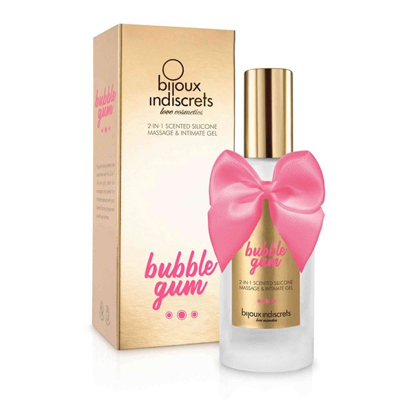Gel 2 en 1 Intime et massage silicone – Bubble gum – 100 ml – Bijoux Indiscrets – vue 3
