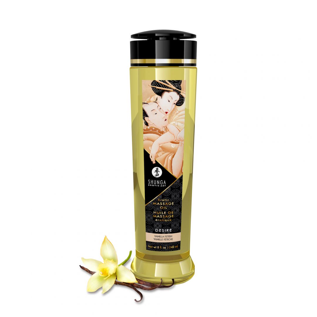 Huile de massage érotique Désir Vanille 240 ml – Shunga – vue 2