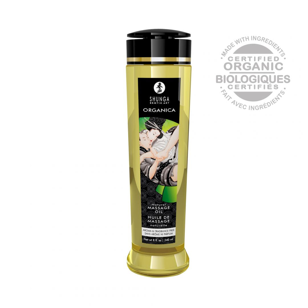Huile de massage organique - Neutre - 240 ml – Shunga – vue 1