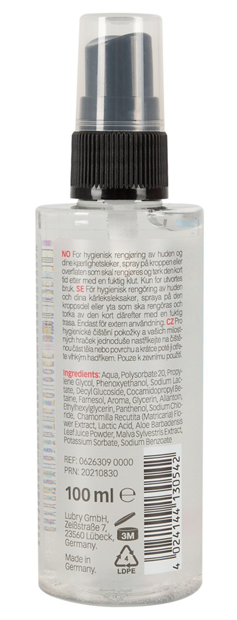 Nettoyant 2 en 1 Corps et sextoys sans alcool 100 ml