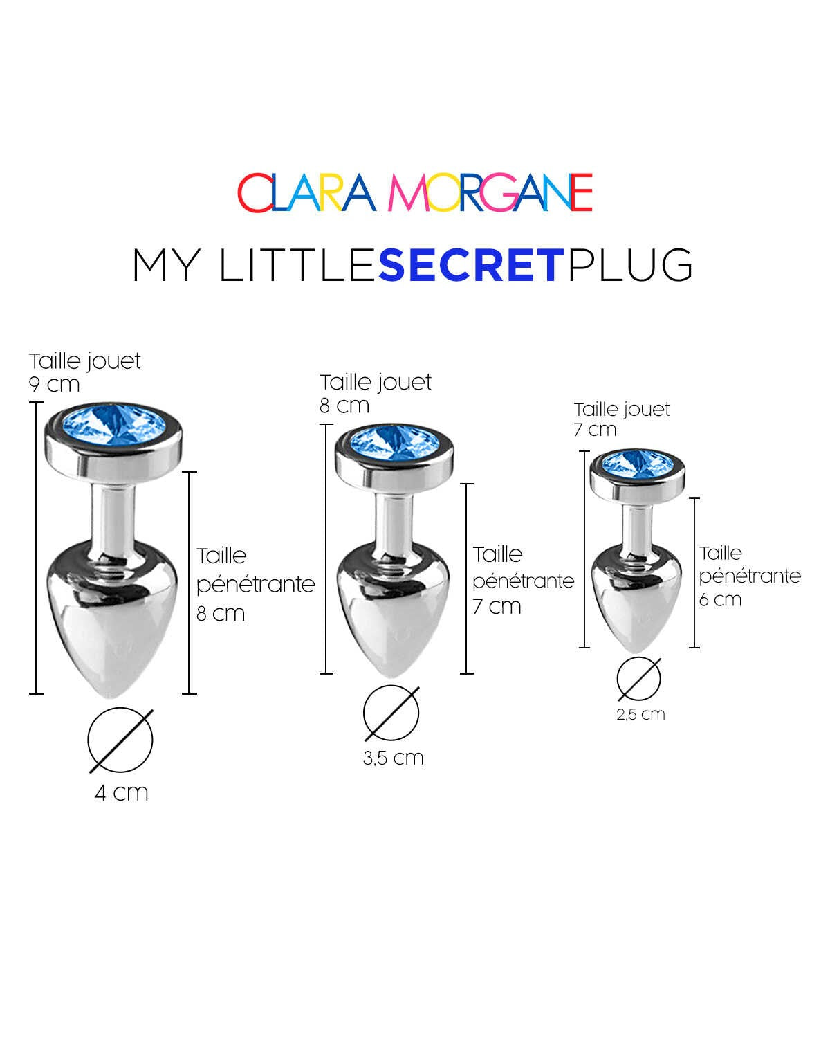 My little secret plug medium - Bleu – Clara Morgane – vue 6