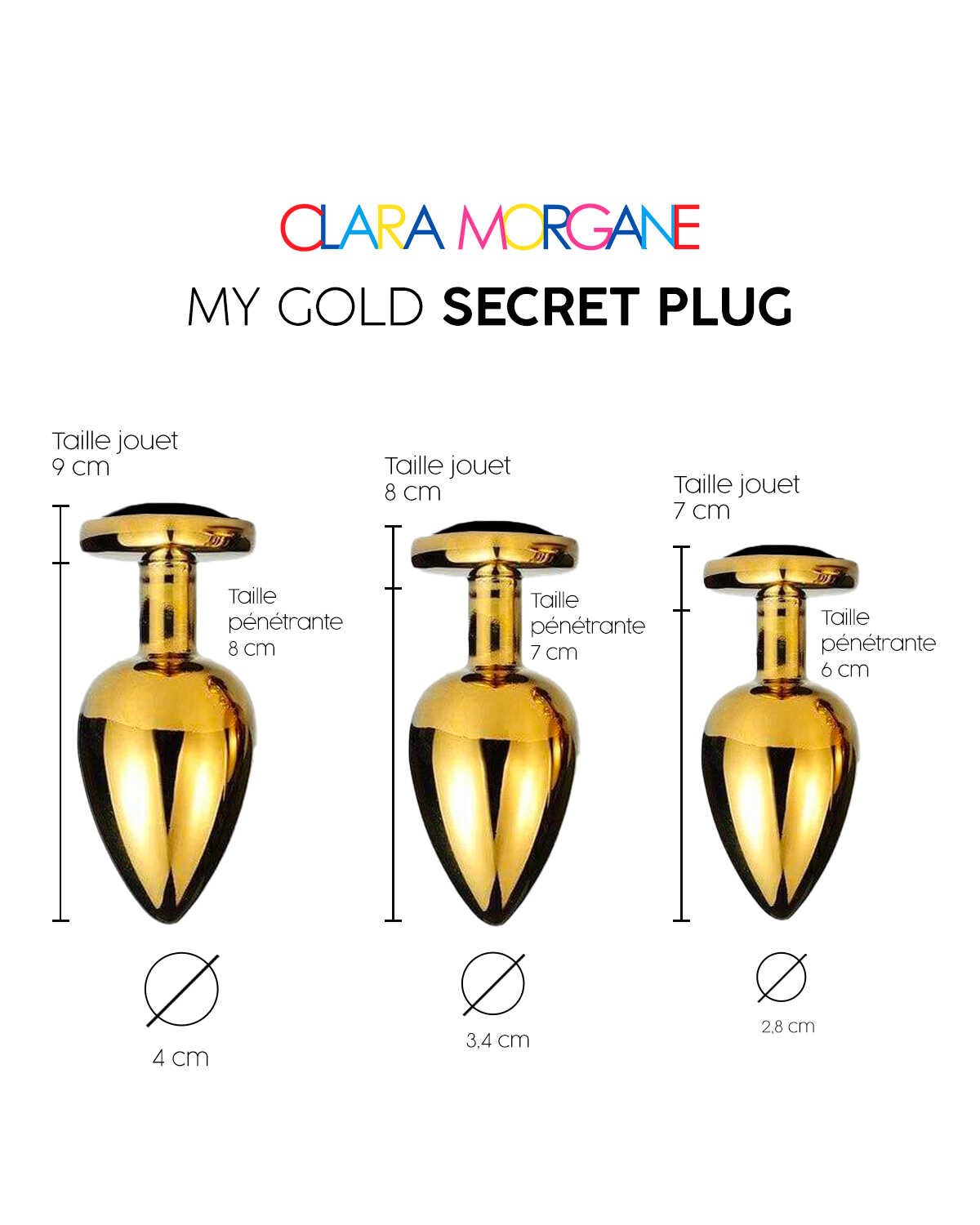 My Gold Secret Plug - Noir – Clara Morgane – vue 6
