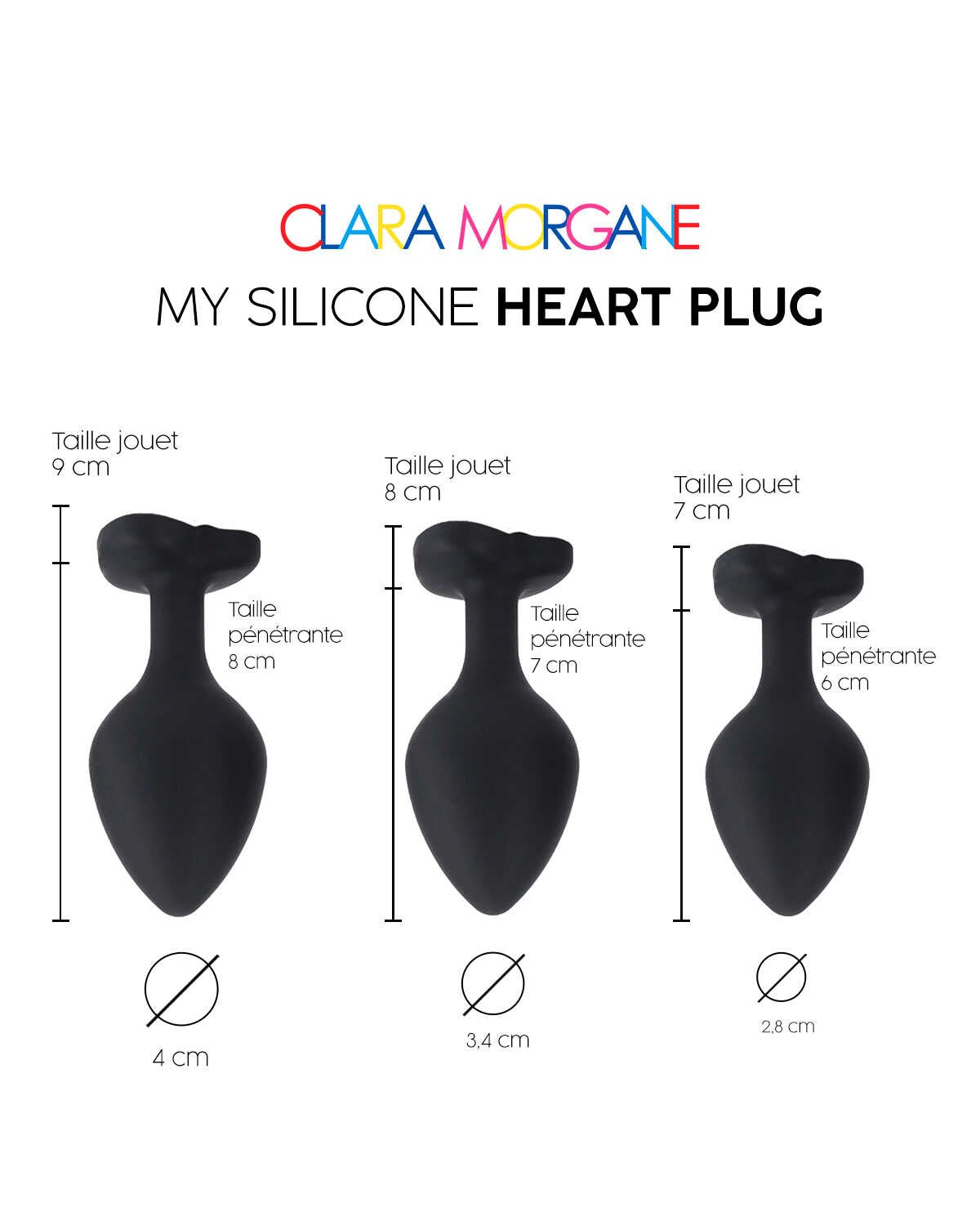My Silicone Heart Plug – Noir – Clara Morgane – vue 6