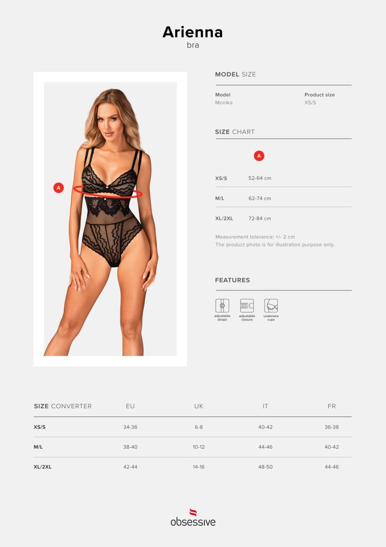 Arienna soutien-gorge noir – Obsessive – vue 9