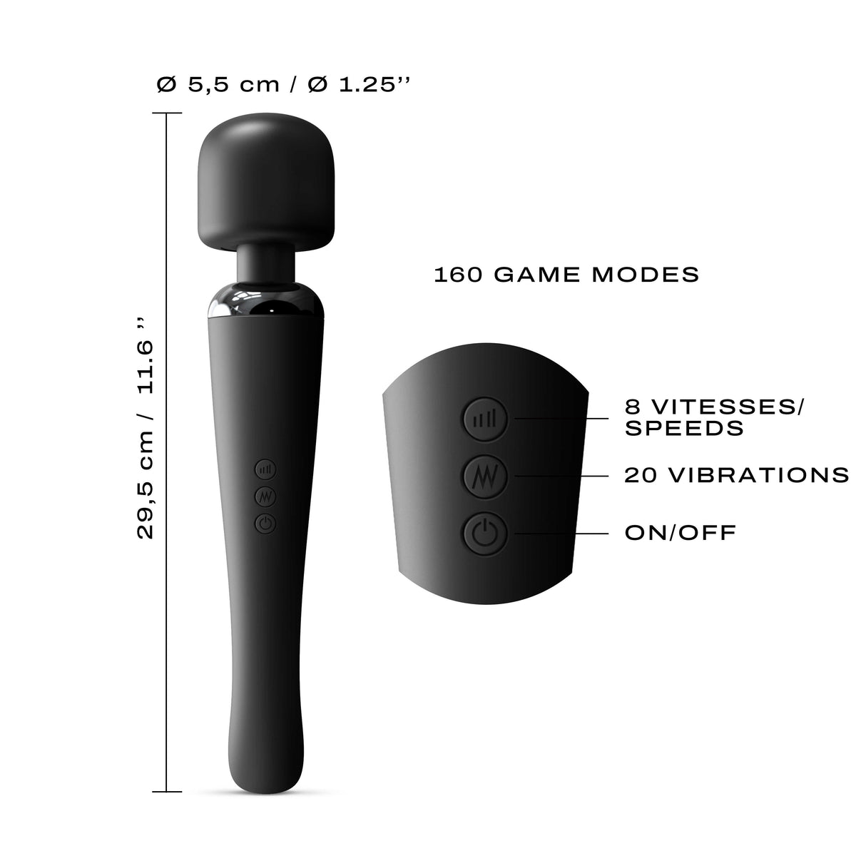 Stimulateur Megawand – Noir – Dorcel – vue 6