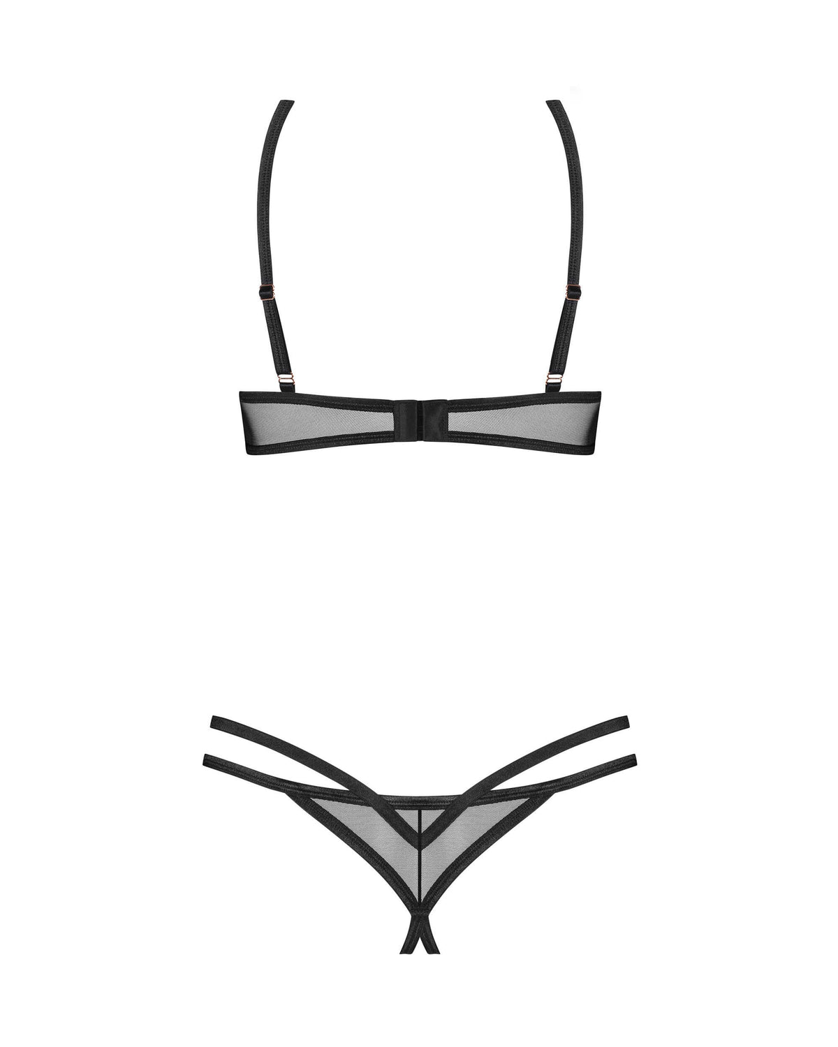 Ensemble lingerie ouverte Euridia noir Obsessive – vue 5