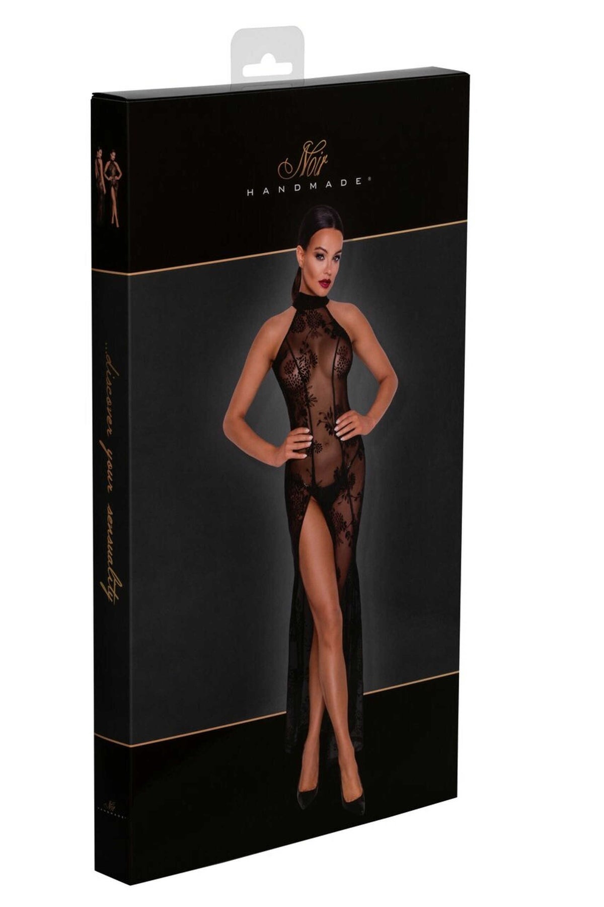 F239 Robe longue en tulle – Noir Handmade – vue 6