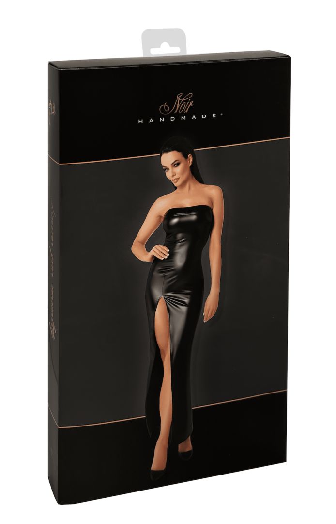 F336 Robe longue Aphrodisia – Noir Handmade – vue 9