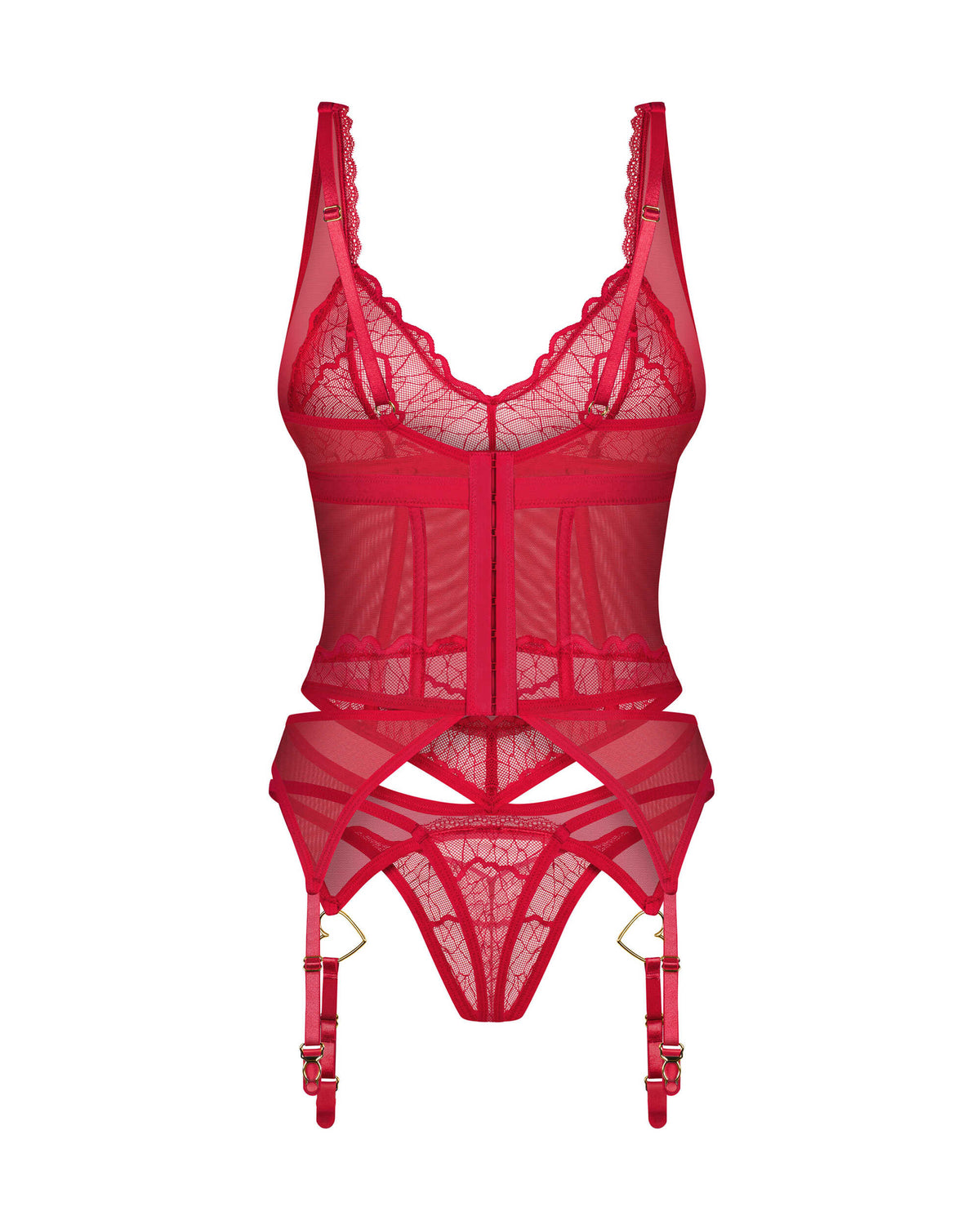 Cupide Desir corset et string – Rouge – Obsessive – vue 6