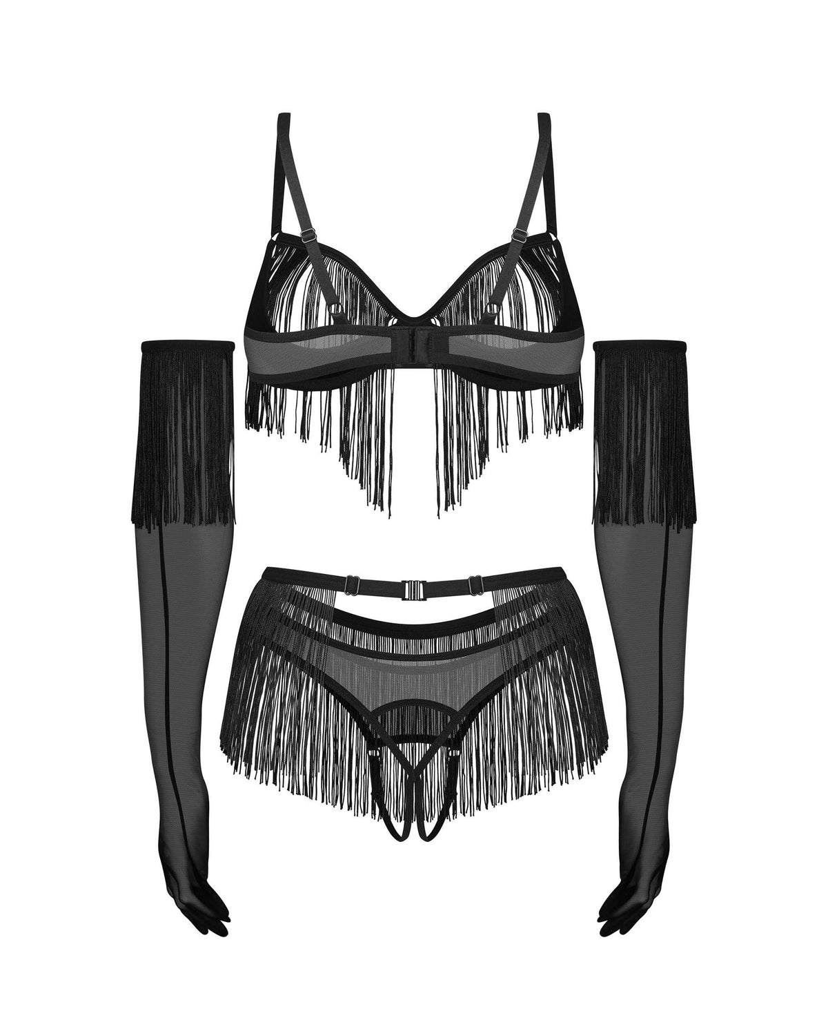 Rossay ensemble ouvert 4 pièces – Noir – Obsessive – vue 7