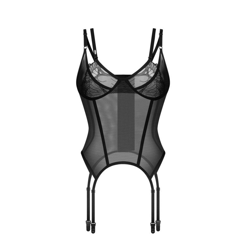Guêpière Arrowel corset Noir Obsessive