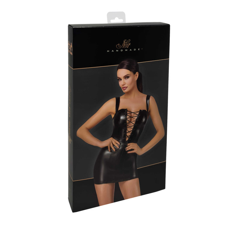 F363 Vixen mini robe lacée Noir Handmade
