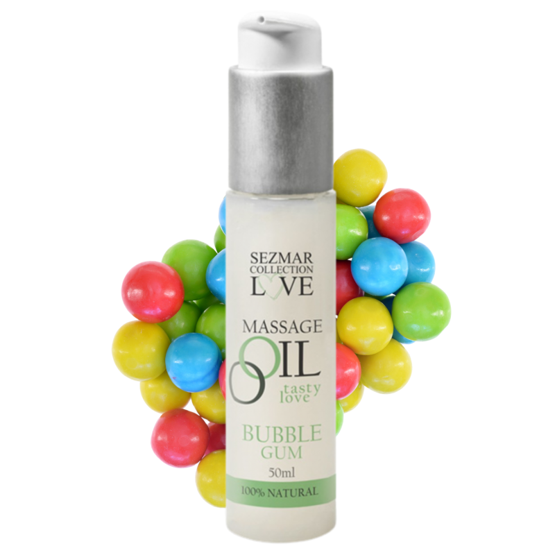 Huile de massage comestible bubble gum 50ml Sezmar
