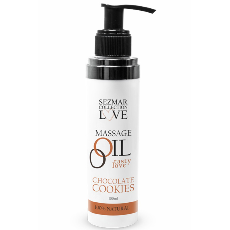 Huile de massage comestible cookie chocolat 100ml 100% naturelle Sezmar