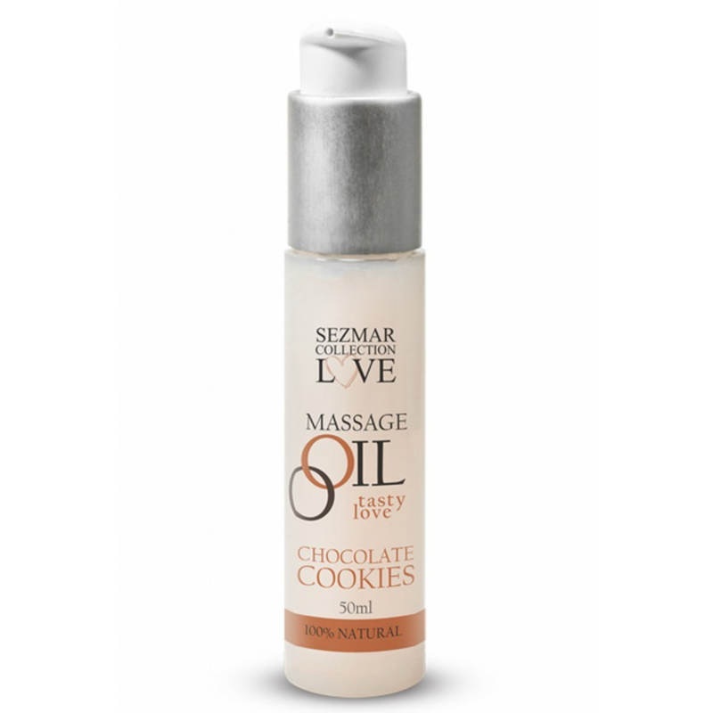 Huile de massage comestible cookie chocolat 50ml Sezmar