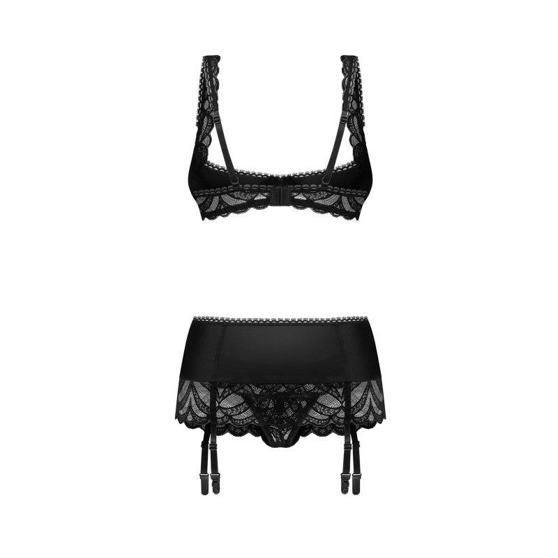 Lecille ensemble ouvert 3 pièces noir Obsessive