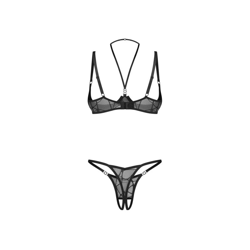 Olianna ensemble ouvert 2 pièces - Noir – Obsessive