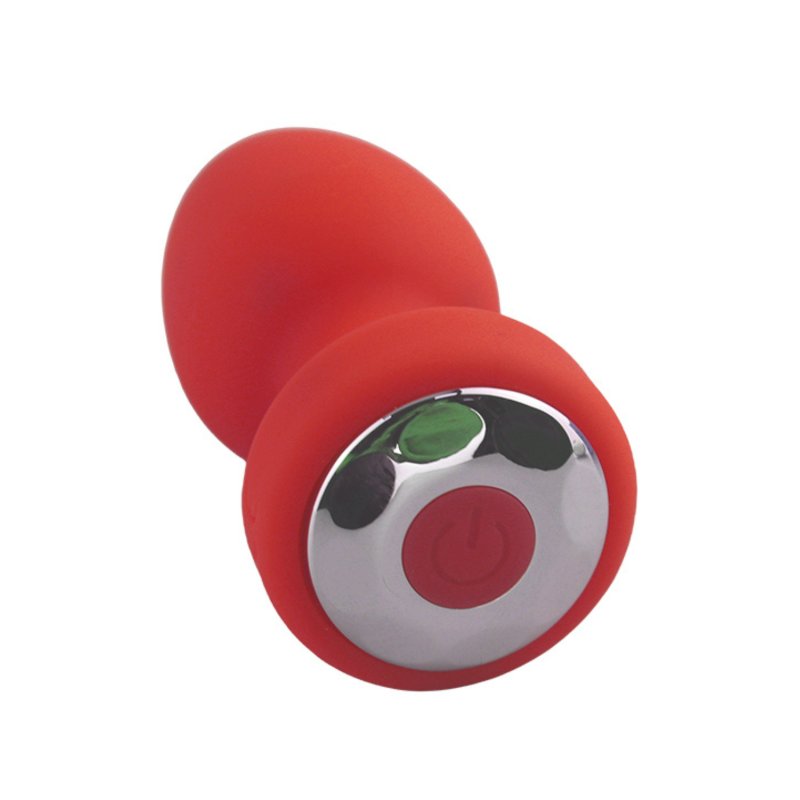 Plug Anal Vibrant Télécommandé SHAKY Rouge Coeur Ardent
