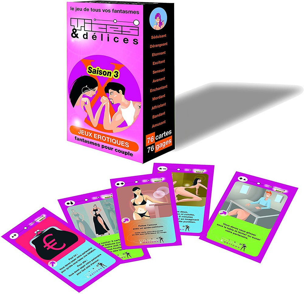 Jeu de cartes Vices et Délices Saison 3 – 76 gages