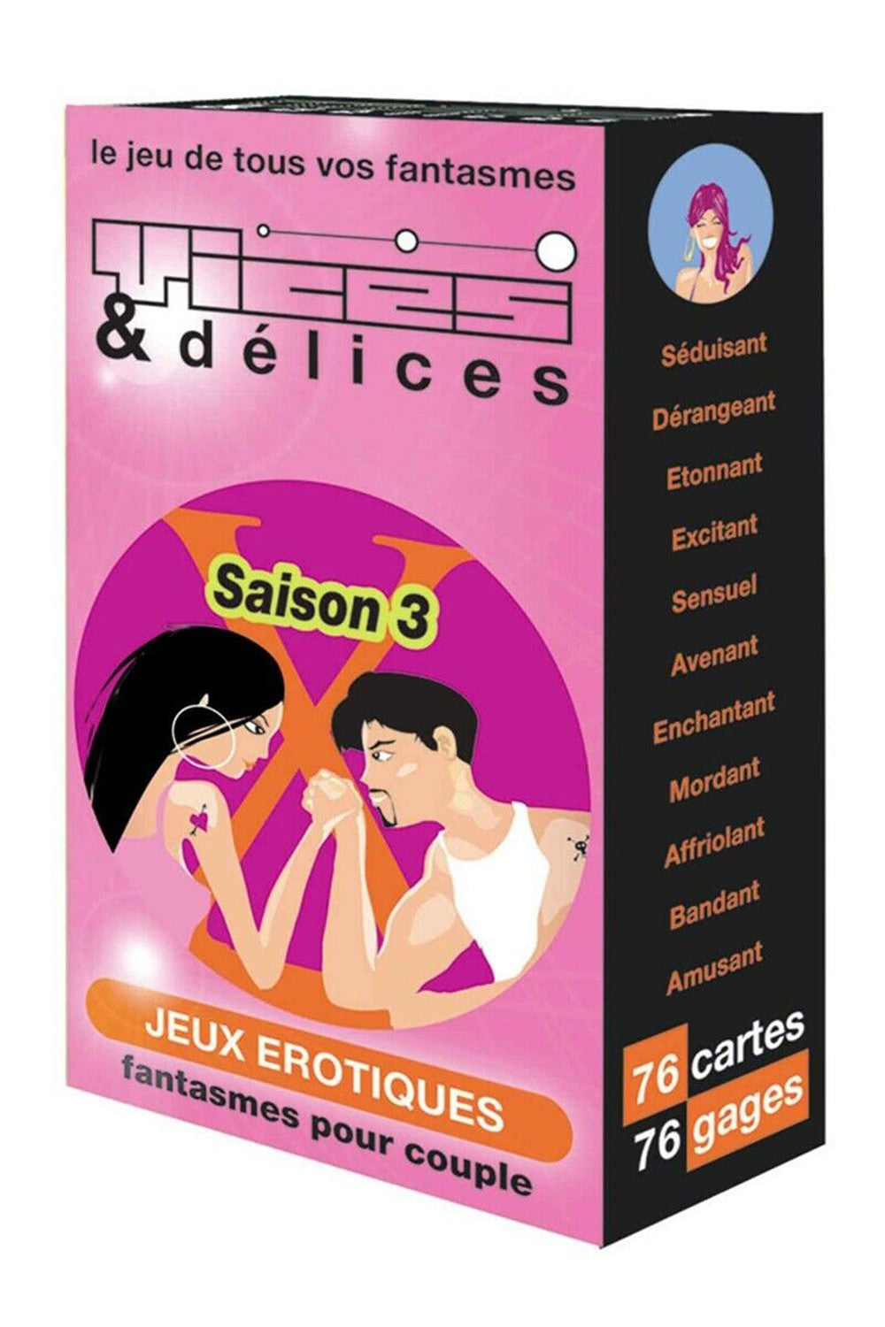 Jeu de cartes Vices et Délices Saison 3 – 76 gages
