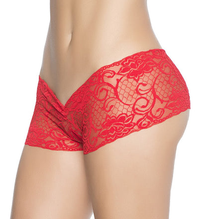 Shorty ouvert à l'entrejambe rouge – Mapalé – vue 1
