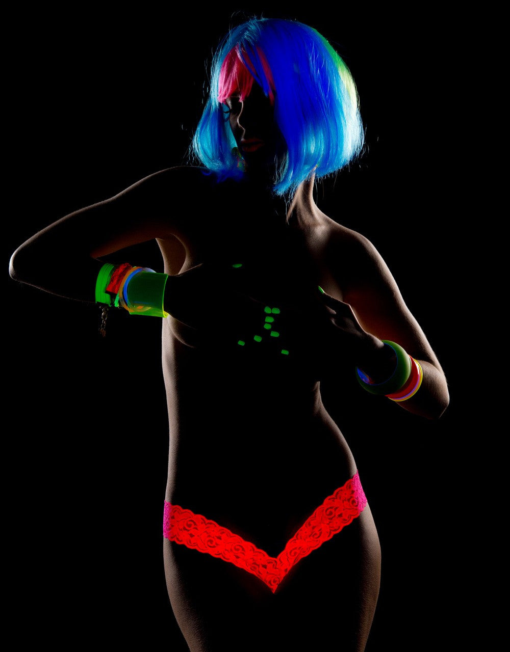 String brésilien rouge en dentelle – Mapalé – vue 3