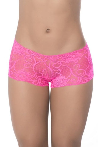 Boyshort dentelle Hot pink – Mapalé – vue 1