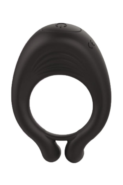 OCTAVE, Cockring Noir dans un silicone médical doux avec 1 mode de vibration – Coeur Ardent – vue 1