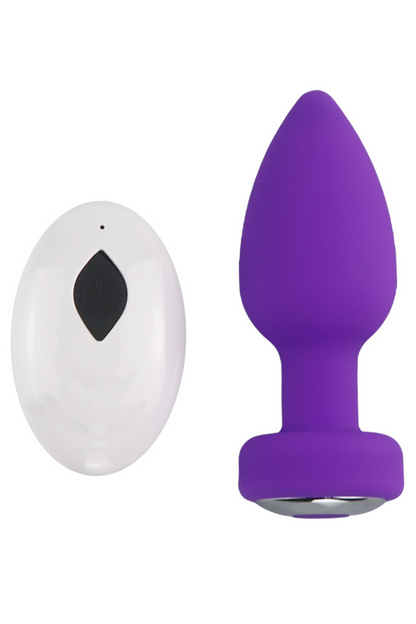 Plug Anal Vibrant Télécommandé SHAKY Violet – Coeur Ardent – vue 1