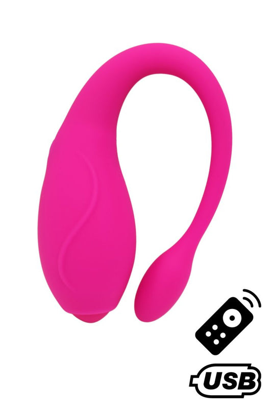 TANDEM Rose, stimulateur pour couple USB avec télécommande en silicone médical – Coeur Ardent – vue 1