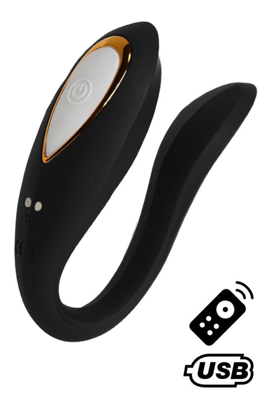 OSMOSE, stimulateur pour couple USB, à double tête, avec télécommande, en silicone médical – Coeur Ardent – vue 1