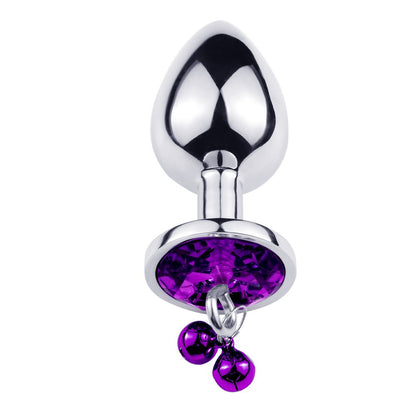 Plug bijou aluminium violet avec clochettes Taille S JINGLE – Coeur Ardent – vue 4
