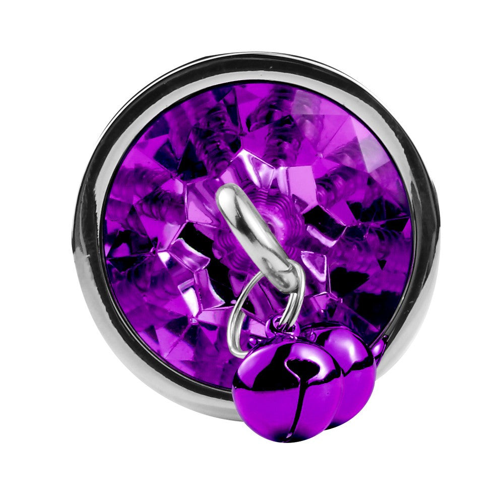 Plug bijou aluminium violet avec clochettes Taille S JINGLE – Coeur Ardent – vue 5