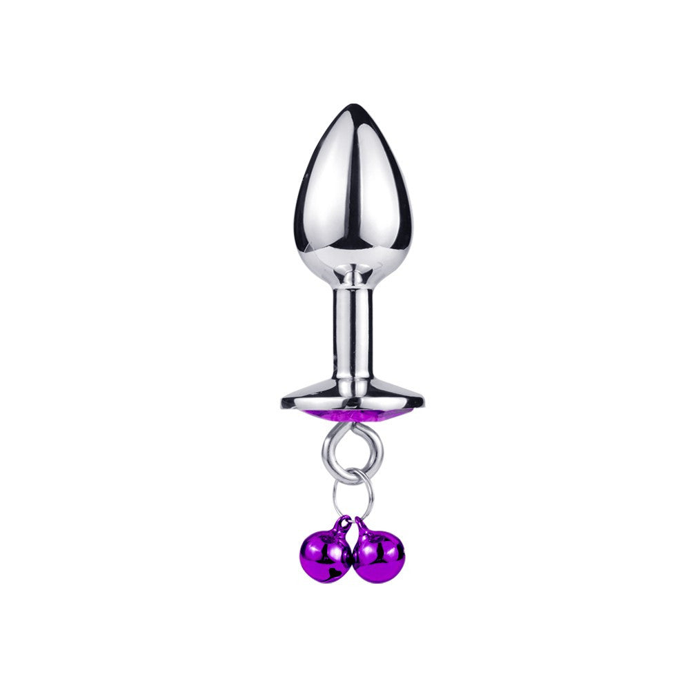 Plug bijou aluminium violet avec clochettes Taille S JINGLE – Coeur Ardent – vue 6