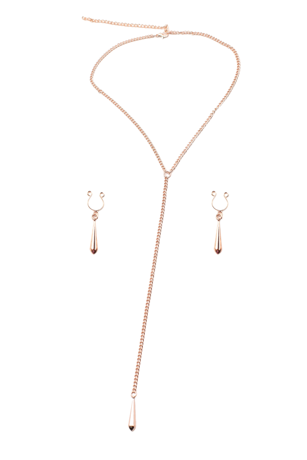 bijoux de corps, pinces de seins goutte et tour de cou chainette – Be Lily Accessories – vue 3