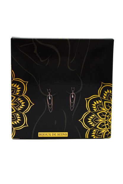 Bijoux de seins avec 3 chaînettes doré rose et une perle – Be Lily Accessories – vue 3