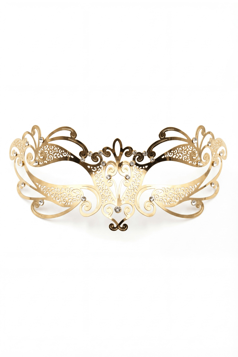 Masque vénitien Gaia doré avec strass – Be Lily Accessories – vue 2
