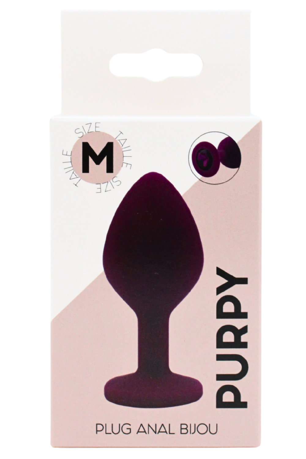 Plug anal bijou PURPY violet taille M Cœur Ardent – vue 2