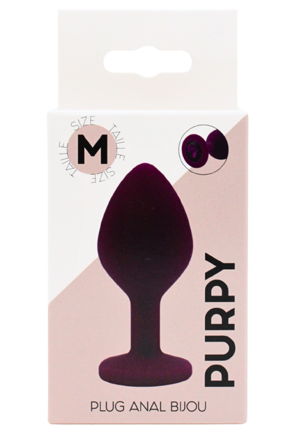 Plug anal bijou PURPY violet taille M Cœur Ardent – vue 2