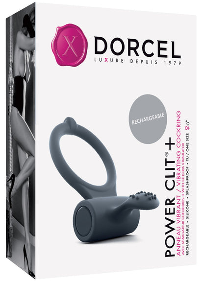 Anneau vibrant Power Clit+ noir rechargeable Dorcel – vue 4