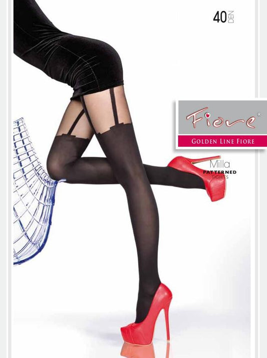 Milla Collants 40 DEN – Noir – Fiore – vue 1