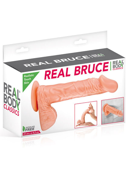 Gode réaliste grande longueur veiné avec testicules et ventouse 23cm